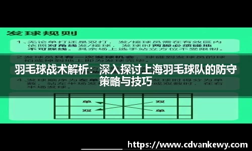 羽毛球战术解析：深入探讨上海羽毛球队的防守策略与技巧